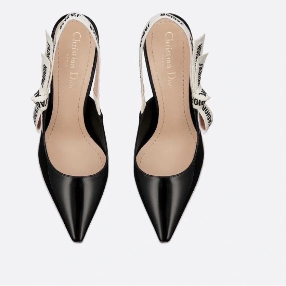 Dior Black Patent Leather Slingback Heels - Picture 2 of 3